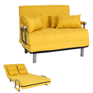 Schlafsessel Klappsessel Schlafsofa Gästebett Liegefläche 186x97cm gelb