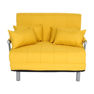Schlafsessel Klappsessel Schlafsofa Gästebett Liegefläche 186x97cm gelb