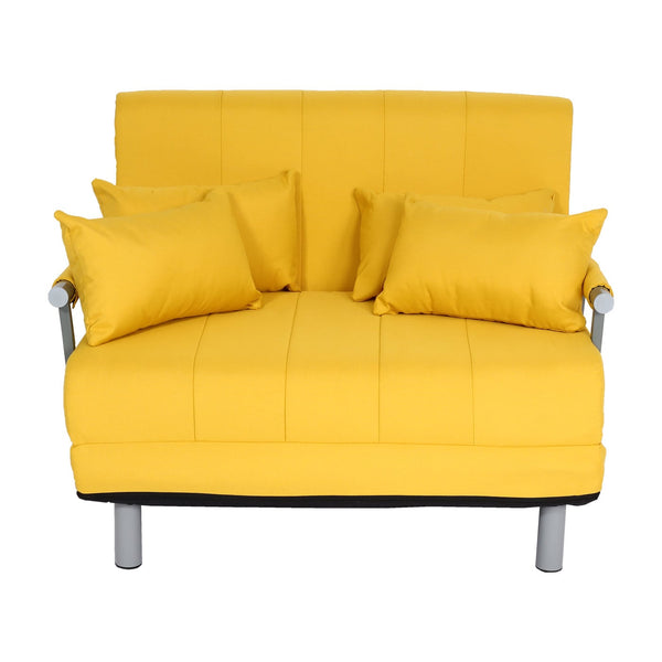 Schlafsessel Klappsessel Schlafsofa Gästebett Liegefläche 186x97cm gelb