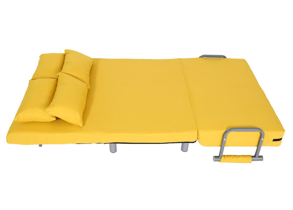 Schlafsessel Klappsessel Schlafsofa Gästebett Liegefläche 186x97cm gelb