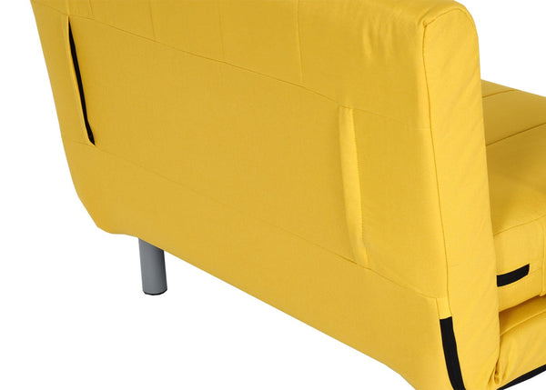 Schlafsessel Klappsessel Schlafsofa Gästebett Liegefläche 186x97cm gelb