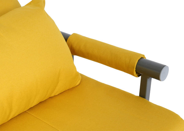 Schlafsessel Klappsessel Schlafsofa Gästebett Liegefläche 186x97cm gelb