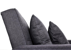 Schlafsessel Klappsessel Schlafsofa Gästebett Relaxsessel Liegefläche 197x103cm dunkelgrau