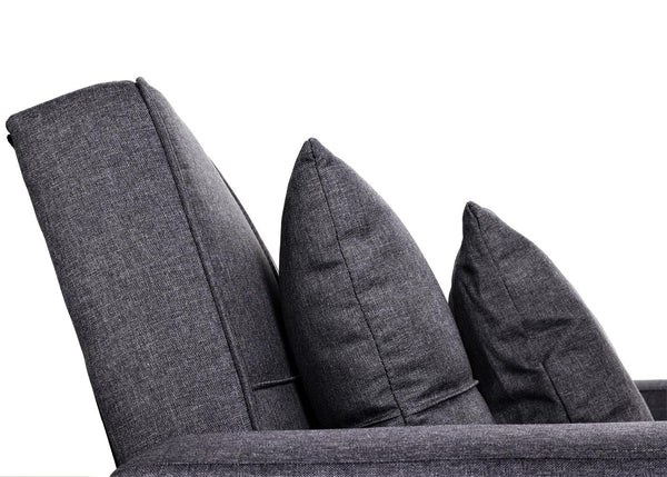 Schlafsessel Klappsessel Schlafsofa Gästebett Relaxsessel Liegefläche 197x103cm dunkelgrau