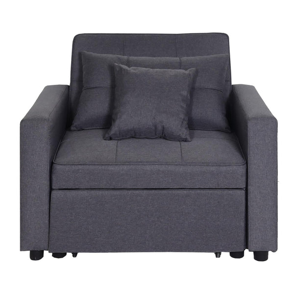 Schlafsessel Klappsessel Schlafsofa Gästebett Relaxsessel Liegefläche 197x103cm dunkelgrau