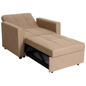Schlafsessel Klappsessel Schlafsofa Gästebett Relaxsessel Liegefläche 197x103cm taupe