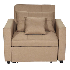 Schlafsessel Klappsessel Schlafsofa Gästebett Relaxsessel Liegefläche 197x103cm taupe