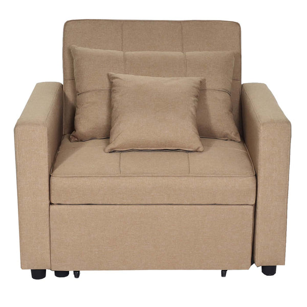 Schlafsessel Klappsessel Schlafsofa Gästebett Relaxsessel Liegefläche 197x103cm taupe
