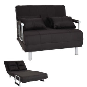 Schlafsessel Klappsessel Schlafsofa Gästebett Liegefläche 186x97cm schwarz