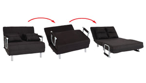 Schlafsessel Klappsessel Schlafsofa Gästebett Liegefläche 186x97cm schwarz
