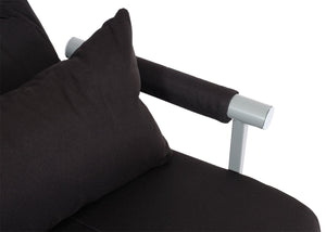 Schlafsessel Klappsessel Schlafsofa Gästebett Liegefläche 186x97cm schwarz