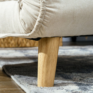 Schlafsessel verstellbar bis 120kg Leinenoptik creme