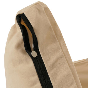 Bodensessel Schlafsessel Klappsessel faltbar Stahlrahmen Samt beige