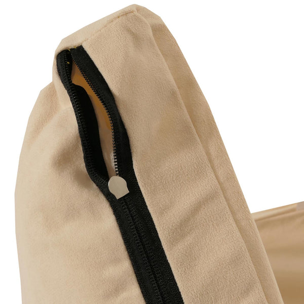 Bodensessel Schlafsessel Klappsessel faltbar Stahlrahmen Samt beige