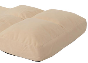 Bodensessel Schlafsessel Klappsessel faltbar Stahlrahmen Samt beige