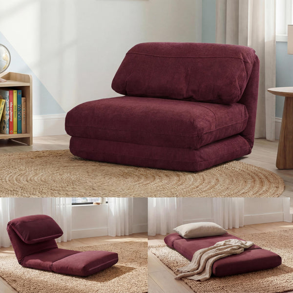 Schlafsessel Schlafsofa Funktionssessel Klappsessel Relaxsessel bordeaux