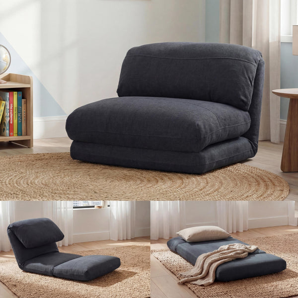 Schlafsessel Schlafsofa Funktionssessel Klappsessel Relaxsessel dunkelgrau