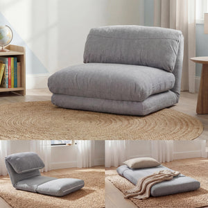 Schlafsessel Schlafsofa Funktionssessel Klappsessel Relaxsessel hellgrau