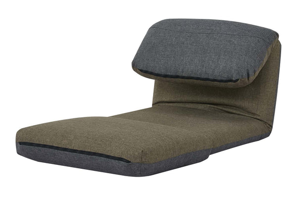 Schlafsessel Schlafsofa Funktionssessel Klappsessel Relaxsessel khaki/dunkelgrau