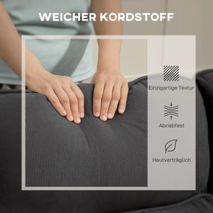 Schlafsofa Ecksofa mit Bettfunktion und Stauraum dunkelgrau
