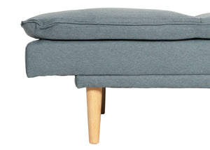 Schlafsofa Gästebett Schlafcouch Couch Schlaffunktion Liegefläche 180x110cm blau-grau
