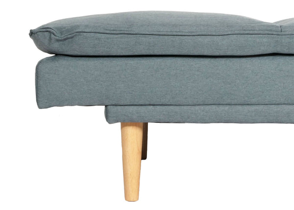 Schlafsofa Gästebett Schlafcouch Couch Schlaffunktion Liegefläche 180x110cm blau-grau