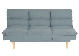 Schlafsofa Gästebett Schlafcouch Couch Schlaffunktion Liegefläche 180x110cm blau-grau
