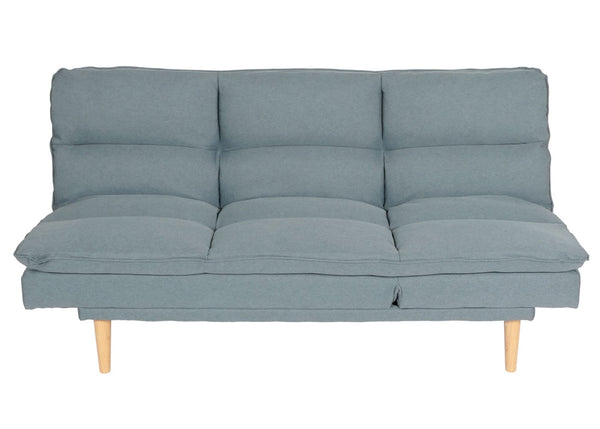 Schlafsofa Gästebett Schlafcouch Couch Schlaffunktion Liegefläche 180x110cm blau-grau