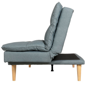 Schlafsofa Gästebett Schlafcouch Couch Schlaffunktion Liegefläche 180x110cm blau-grau