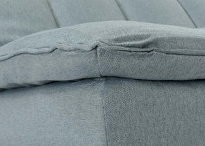 Schlafsofa Gästebett Schlafcouch Couch Schlaffunktion Liegefläche 180x110cm blau-grau