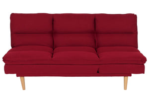 Schlafsofa Gästebett Schlafcouch Couch Schlaffunktion Liegefläche 180x110cm bordeaux