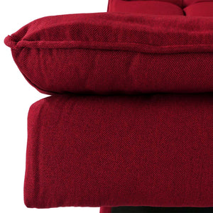 Schlafsofa Gästebett Schlafcouch Couch Schlaffunktion Liegefläche 180x110cm bordeaux