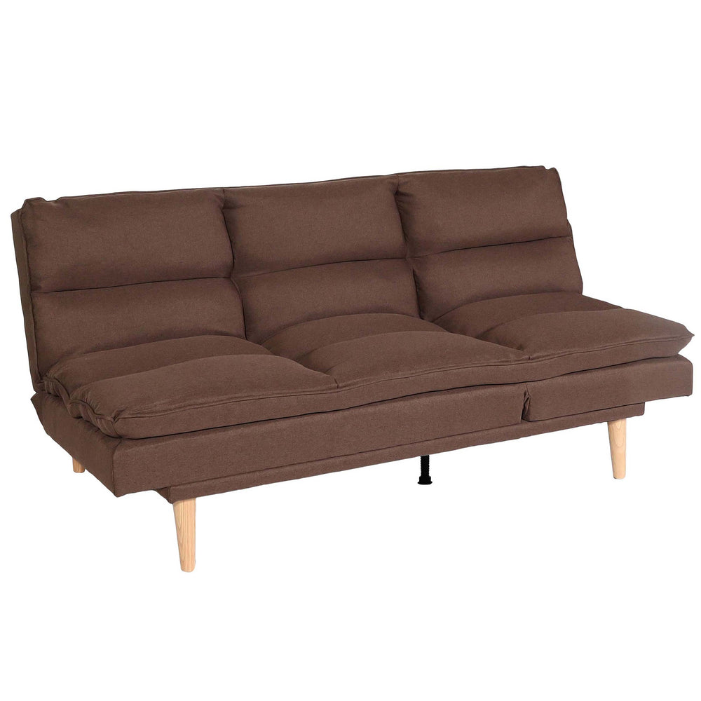 Schlafsofa Gästebett Schlafcouch Couch Schlaffunktion Liegefläche 180x110cm braun