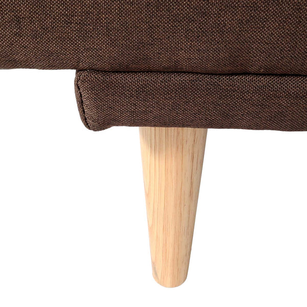 Schlafsofa Gästebett Schlafcouch Couch Schlaffunktion Liegefläche 180x110cm braun