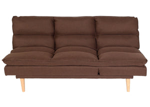 Schlafsofa Gästebett Schlafcouch Couch Schlaffunktion Liegefläche 180x110cm braun