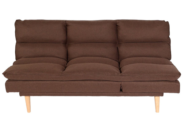 Schlafsofa Gästebett Schlafcouch Couch Schlaffunktion Liegefläche 180x110cm braun