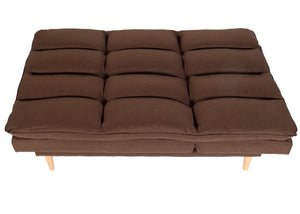 Schlafsofa Gästebett Schlafcouch Couch Schlaffunktion Liegefläche 180x110cm braun