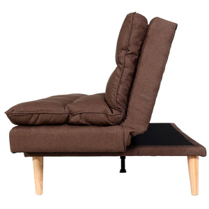 Schlafsofa Gästebett Schlafcouch Couch Schlaffunktion Liegefläche 180x110cm braun