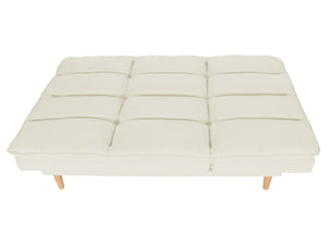 Schlafsofa Gästebett Schlafcouch Couch Schlaffunktion Liegefläche 180x110cm creme