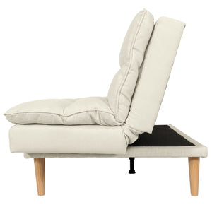 Schlafsofa Gästebett Schlafcouch Couch Schlaffunktion Liegefläche 180x110cm creme