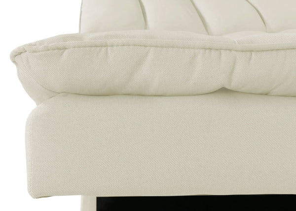 Schlafsofa Gästebett Schlafcouch Couch Schlaffunktion Liegefläche 180x110cm creme
