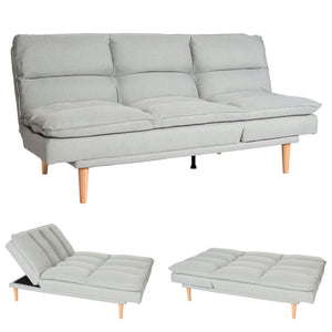 Schlafsofa Gästebett Schlafcouch Couch Schlaffunktion Liegefläche 180x110cm mint-grau