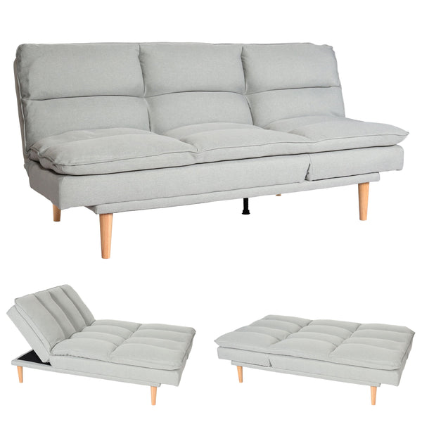 Schlafsofa Gästebett Schlafcouch Couch Schlaffunktion Liegefläche 180x110cm mint-grau