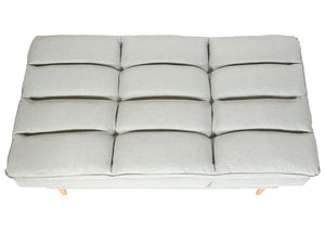 Schlafsofa Gästebett Schlafcouch Couch Schlaffunktion Liegefläche 180x110cm mint-grau