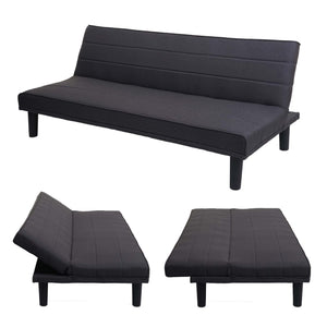 Schlafsofa Couch Klappsofa Gästebett Bettsofa Schlaffunktion 165cm anthrazit-grau