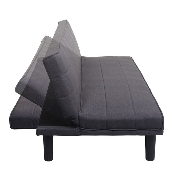 Schlafsofa Couch Klappsofa Gästebett Bettsofa Schlaffunktion 165cm anthrazit-grau