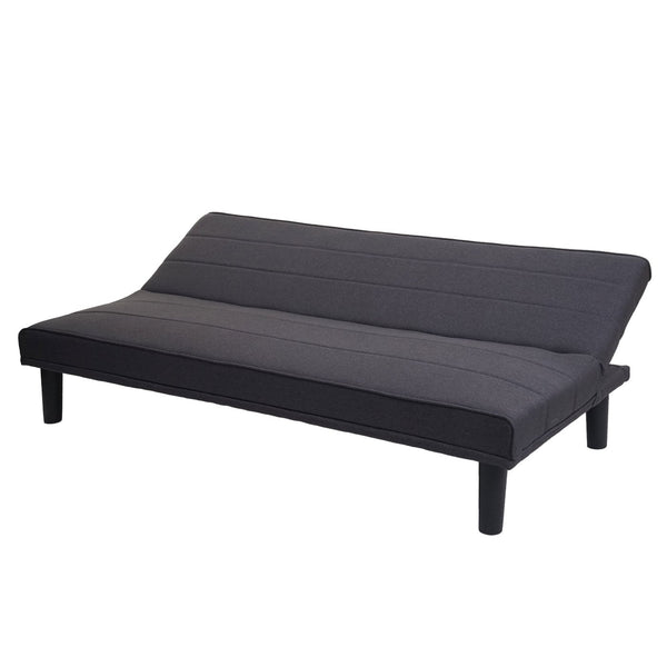 Schlafsofa Couch Klappsofa Gästebett Bettsofa Schlaffunktion 165cm anthrazit-grau