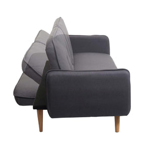 Schlafsofa Couch Klappsofa Gästebett Bettsofa Schlaffunktion 185cm anthrazit-grau