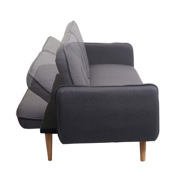 Schlafsofa Couch Klappsofa Gästebett Bettsofa Schlaffunktion 185cm anthrazit-grau