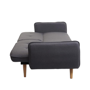 Schlafsofa Couch Klappsofa Gästebett Bettsofa Schlaffunktion 185cm anthrazit-grau